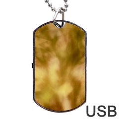 Orange Papyrus Abstract Dog Tag Usb Flash (two Sides) by DimitriosArt