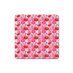 Rose Lips Square Magnet by Sparkle