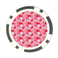 Rose Lips Poker Chip Card Guard (10 Pack) by Sparkle