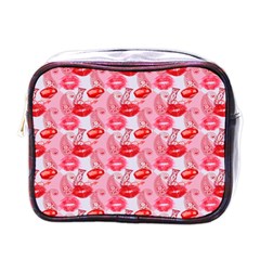 Rose Lips Mini Toiletries Bag (one Side) by Sparkle