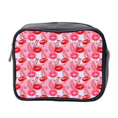 Rose Lips Mini Toiletries Bag (two Sides) by Sparkle