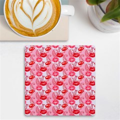 Rose Lips Uv Print Square Tile Coaster 