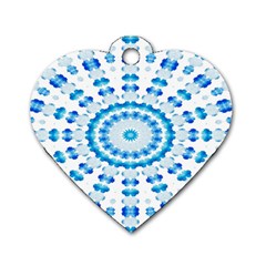 Digital Sky Dog Tag Heart (one Side) by Sparkle