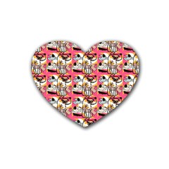 Animal Rubber Heart Coaster (4 Pack) by Sparkle