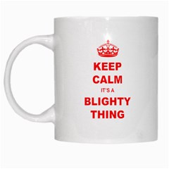 Keep Calm Its A Blighty Thing Red White Coffee Mug by Knelstrom