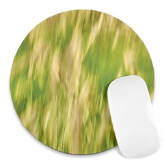 Golden Grass Abstract Round Mousepads by DimitriosArt