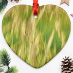 Golden Grass Abstract Heart Ornament (Two Sides) Front