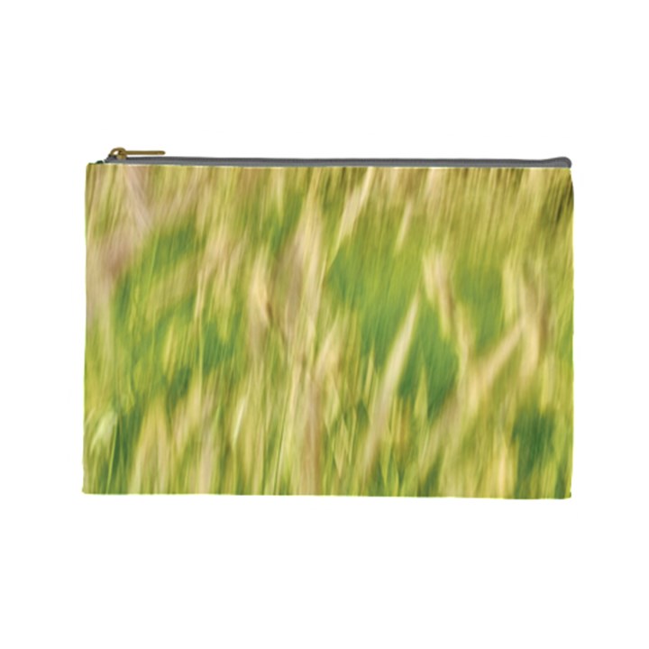 Golden Grass Abstract Cosmetic Bag (Large)