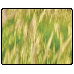 Golden Grass Abstract Fleece Blanket (medium)  by DimitriosArt