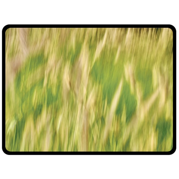 Golden Grass Abstract Double Sided Fleece Blanket (Large) 