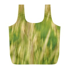 Golden Grass Abstract Full Print Recycle Bag (l) by DimitriosArt