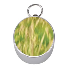 Golden Grass Abstract Mini Silver Compasses by DimitriosArt