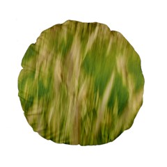 Golden Grass Abstract Standard 15  Premium Flano Round Cushions by DimitriosArt