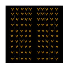 Golden Hearts On Black Freedom Tile Coaster