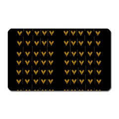 Golden Hearts On Black Freedom Magnet (Rectangular)