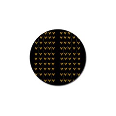 Golden Hearts On Black Freedom Golf Ball Marker (10 pack)