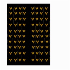 Golden Hearts On Black Freedom Large Garden Flag (Two Sides)