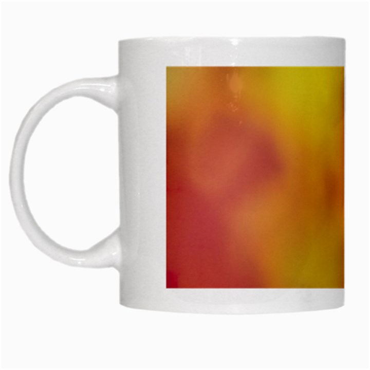 Flower Abstract White Mugs