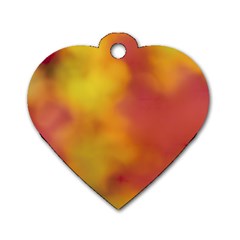 Flower Abstract Dog Tag Heart (one Side) by DimitriosArt