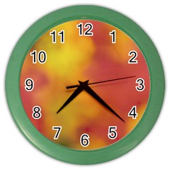 Flower Abstract Color Wall Clock by DimitriosArt