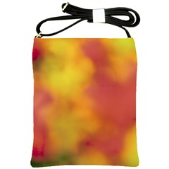 Flower Abstract Shoulder Sling Bag by DimitriosArt