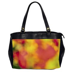 Flower Abstract Oversize Office Handbag (2 Sides) by DimitriosArt