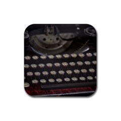 Keyboard From The Past Rubber Coaster (square) by DimitriosArt