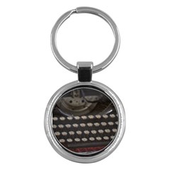 Keyboard From The Past Key Chain (round) by DimitriosArt