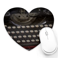 Keyboard From The Past Heart Mousepads by DimitriosArt