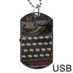 Keyboard From The Past Dog Tag Usb Flash (two Sides) by DimitriosArt