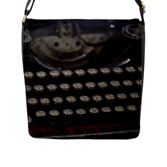 Keyboard From The Past Flap Closure Messenger Bag (l) by DimitriosArt