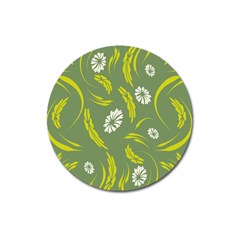 Folk Flowers Print Floral Pattern Ethnic Art Magnet 3  (round) by Eskimos