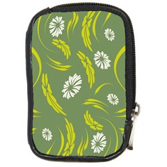 Folk Flowers Print Floral Pattern Ethnic Art Compact Camera Leather Case by Eskimos