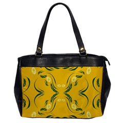 Floral Folk Damask Pattern Fantasy Flowers Floral Geometric Fantasy Oversize Office Handbag by Eskimos