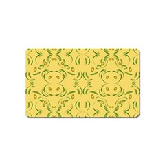 Floral Folk Damask Pattern Fantasy Flowers Floral Geometric Fantasy Magnet (name Card) by Eskimos