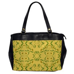 Floral Folk Damask Pattern Fantasy Flowers Floral Geometric Fantasy Oversize Office Handbag by Eskimos