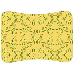 Floral Folk Damask Pattern Fantasy Flowers Floral Geometric Fantasy Velour Seat Head Rest Cushion by Eskimos