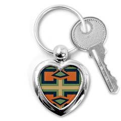 Abstract Pattern Geometric Backgrounds   Key Chain (heart) by Eskimos