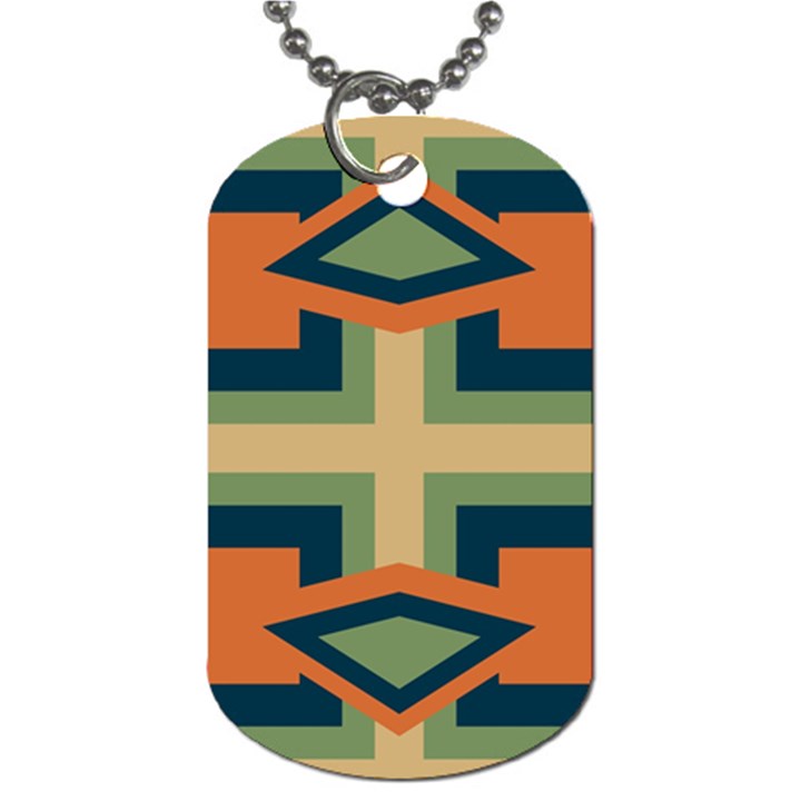 Abstract pattern geometric backgrounds   Dog Tag (Two Sides)