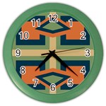 Abstract pattern geometric backgrounds   Color Wall Clock Front