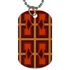 Abstract Pattern Geometric Backgrounds   Dog Tag (one Side) by Eskimos