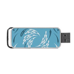 Folk Flowers Print Floral Pattern Ethnic Art Portable Usb Flash (two Sides) by Eskimos