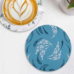 Folk Flowers Print Floral Pattern Ethnic Art Uv Print Round Tile Coaster