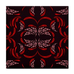 Floral Folk Damask Pattern Fantasy Flowers Floral Geometric Fantasy Tile Coaster by Eskimos