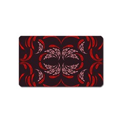 Floral Folk Damask Pattern Fantasy Flowers Floral Geometric Fantasy Magnet (name Card) by Eskimos