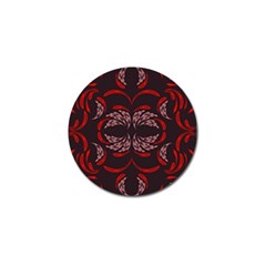 Floral Folk Damask Pattern Fantasy Flowers Floral Geometric Fantasy Golf Ball Marker by Eskimos