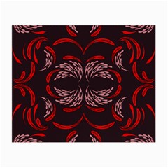 Floral Folk Damask Pattern Fantasy Flowers Floral Geometric Fantasy Small Glasses Cloth (2 Sides) by Eskimos