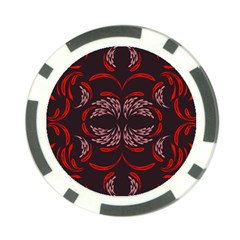 Floral Folk Damask Pattern Fantasy Flowers Floral Geometric Fantasy Poker Chip Card Guard (10 Pack) by Eskimos