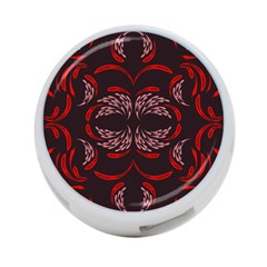 Floral Folk Damask Pattern Fantasy Flowers Floral Geometric Fantasy 4-port Usb Hub (one Side) by Eskimos