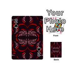 Floral Folk Damask Pattern Fantasy Flowers Floral Geometric Fantasy Playing Cards 54 Designs (mini) by Eskimos